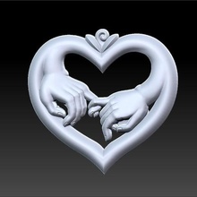 hands love art jewel jewelry jade carving pendant bas-relief lovers decorative artcam 3d wall decoration earring toy artistic 3d print model - Mito3D