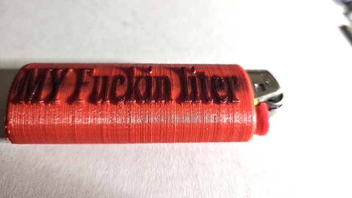 hands my f cken liter bic case fashion lighter keychain cigarette backpack key ring secure camping funny fuck cool 3d print model - Mito3D