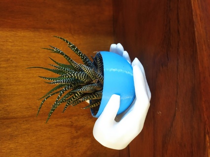 eller tencere hand shaped ekici bitki el vazo themed yaratıcı benzersiz dekoratif heykelsi Kulp destek sanatsal inspired 3d basılı çiçek tasarım plan 3d print model - Mito3D