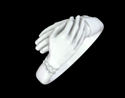 hands ring gold 3d print model - Mito3D