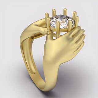 hands rings ring silver gold jewelry printable 3d model trend fashion fantasy zbrush design 3d print model - Mito3D