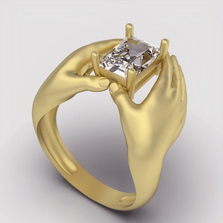 Hände Ringe Schmuck Ring Silber Gold druckbar 3d Modell Trend Mode Fantasie zbrush Design 3d print model - Mito3D