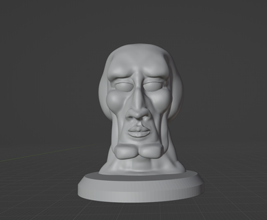 Beau calmar Bob l'éponge buste sculpture 3d print model - Mito3D