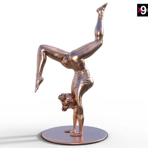 verticale si divide yoga posa decorazione casa arte regalo arredamento x9s x9st0y donna signora ragazza miniatura figurina installazione danza Palestra femmina statua sculture 3D print model - Mito3D