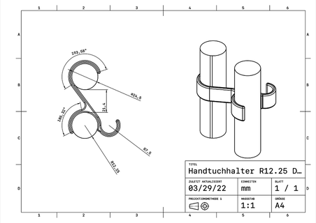 handtuchhalter Remix 214mm abstand Handtuch Schiene Heizkörper Badezimmer Aufhänger Kühler 3d print model - Mito3D