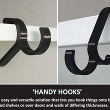 handy hooks home workshop wall temporary storage solutions solution simple shower shelf robot practical organization organisation office living laundry kitchen jacket jack-o-lantern household house hooked hook holder hanger hang fashion faceted easy door convenient clothes clips clip chair cable bathroom bag 3d print model - Mito3D