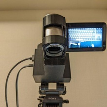 handycam hdr-tg5v station desk shooting holder gadget camera 3d print model - Mito3D
