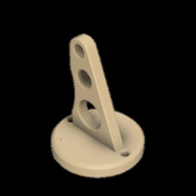 cabide circular base parede ferramenta 3d print model - Mito3D