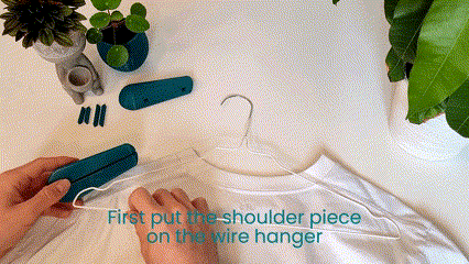 hanger shoulder guard wide slim version shirt diy closet gift free wrinkle t-shirt tshirt pullover upgrade 3d print model - Mito3D