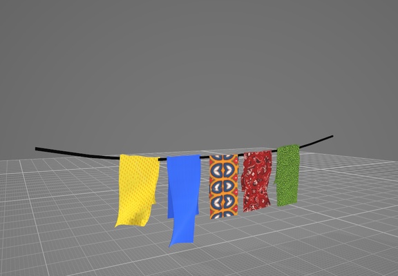 pendaison tissu conception vêtements atout objet jeu architectural 3d print model - Mito3D