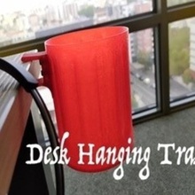 hanging desk trash can gadget bin waste office 3d print model - Mito3D