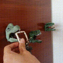 pendaison dinosaures dinosaure rex rapace vélociraptor longue cou jurassique parc reptile crochet cintre clé titulaire soutien 3d print model - Mito3D