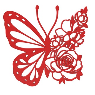 sospeso fiore farfalla arte casa arredamento decorazione logo scolpire scultura parete rosa animale 3d print model - Mito3D