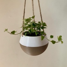 hanging planter home outdoor garden pot plants flower 3d print model - Mito3D