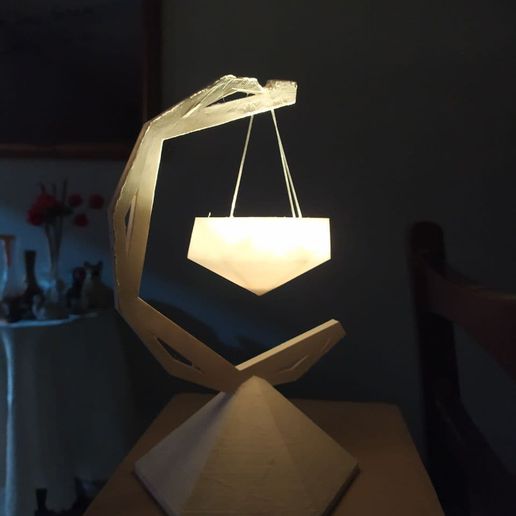 hanging pot lamp pendant ropes light succulents cactus 3D print model - Mito3D
