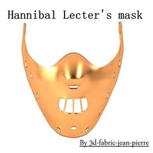 hannibal lecter masque art cannibale le silence des agneaux cosplay déguisement héros thriller amusant la fête d'halloween effrayant stl accessoires de jeu fanart lb 3d print model - Mito3D