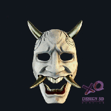 Hannya mascarar japonês demônio 3d print model - Mito3D