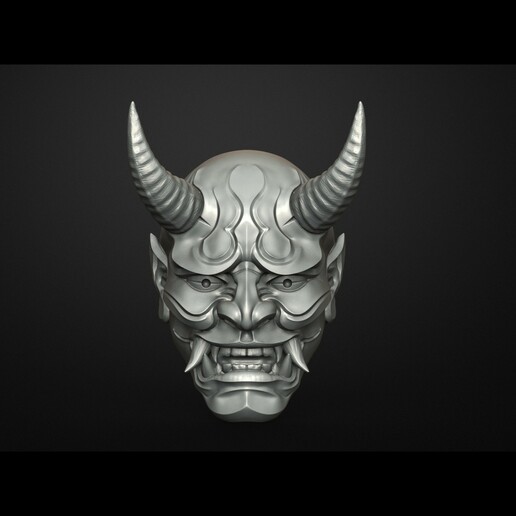 hannya masque aimant frigo oni samouraï 3d impression modèle Japonais collection décoration cosplay mascarade Jeu Festival démon mythes fantôme of 3D print model - Mito3D