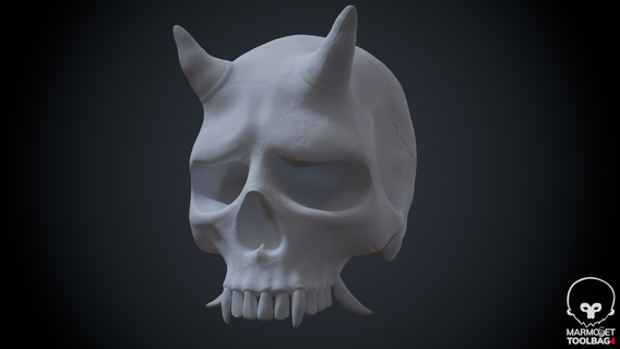 hannya cráneo oni alto detalle 3d print model - Mito3D