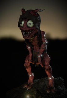 hans demon magic horror goblin fantasy terror character petit scary 3d print model - Mito3D
