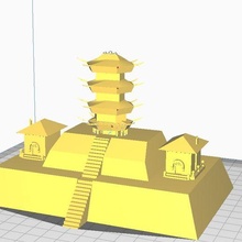 Hanshan Tempel Architektur Modell 3d print model - Mito3D