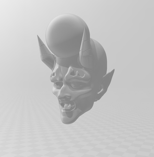 Hantengu demônio assassino cosplay mascarar leme 3d print model - Mito3D