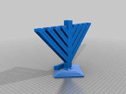 hanukkah candlestick 3d print model - Mito3D