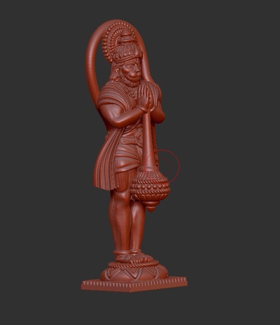 hanuman ji gioielleria 3d print model - Mito3D