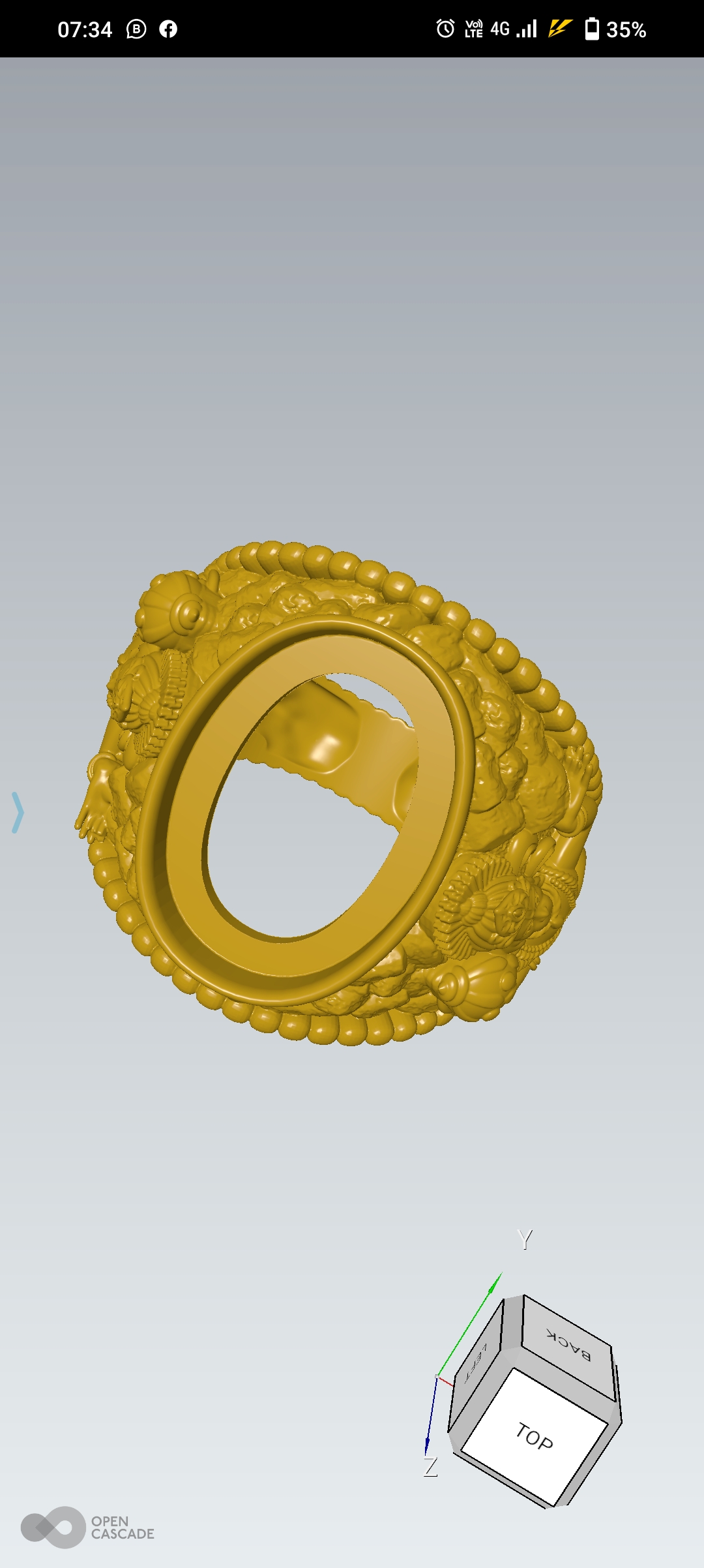 hanuman ring jewellery 3d design zbrush 3D print model - Mito3D