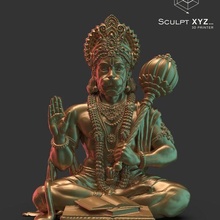 hanumanji jewelry indian god hanuman bajrangbali ramnew 3d print model - Mito3D