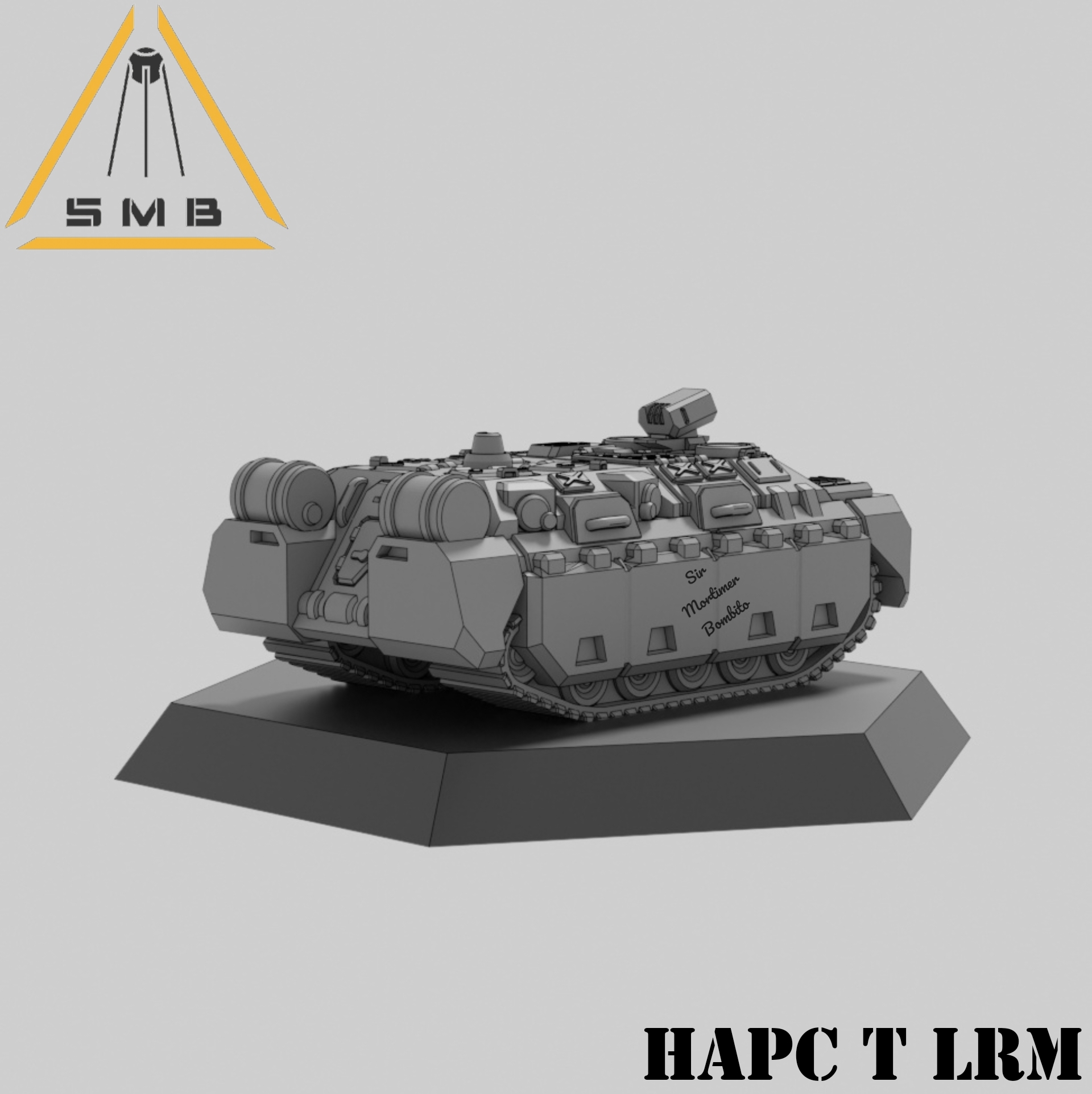 hapc modt game apc scifi space tabletop wargame tank vehicle 6mm american mecha combat support battle technologies pre-support 3D print model - Mito3D