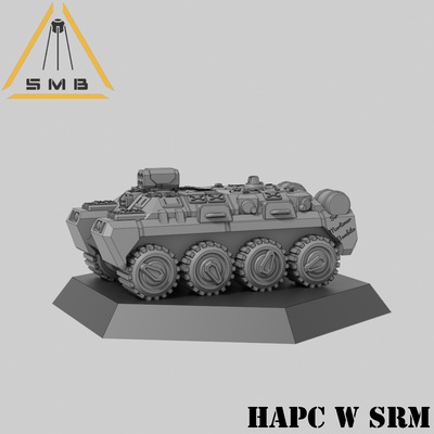 hapc modw game apc scifi space tabletop wargame tank vehicle 6mm american mecha combat support battle technologies pre-support 3d print model - Mito3D