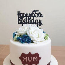 heureux 65e anniversaire topper divers d'anniversaire joyeux gâteau 3d print model - Mito3D
