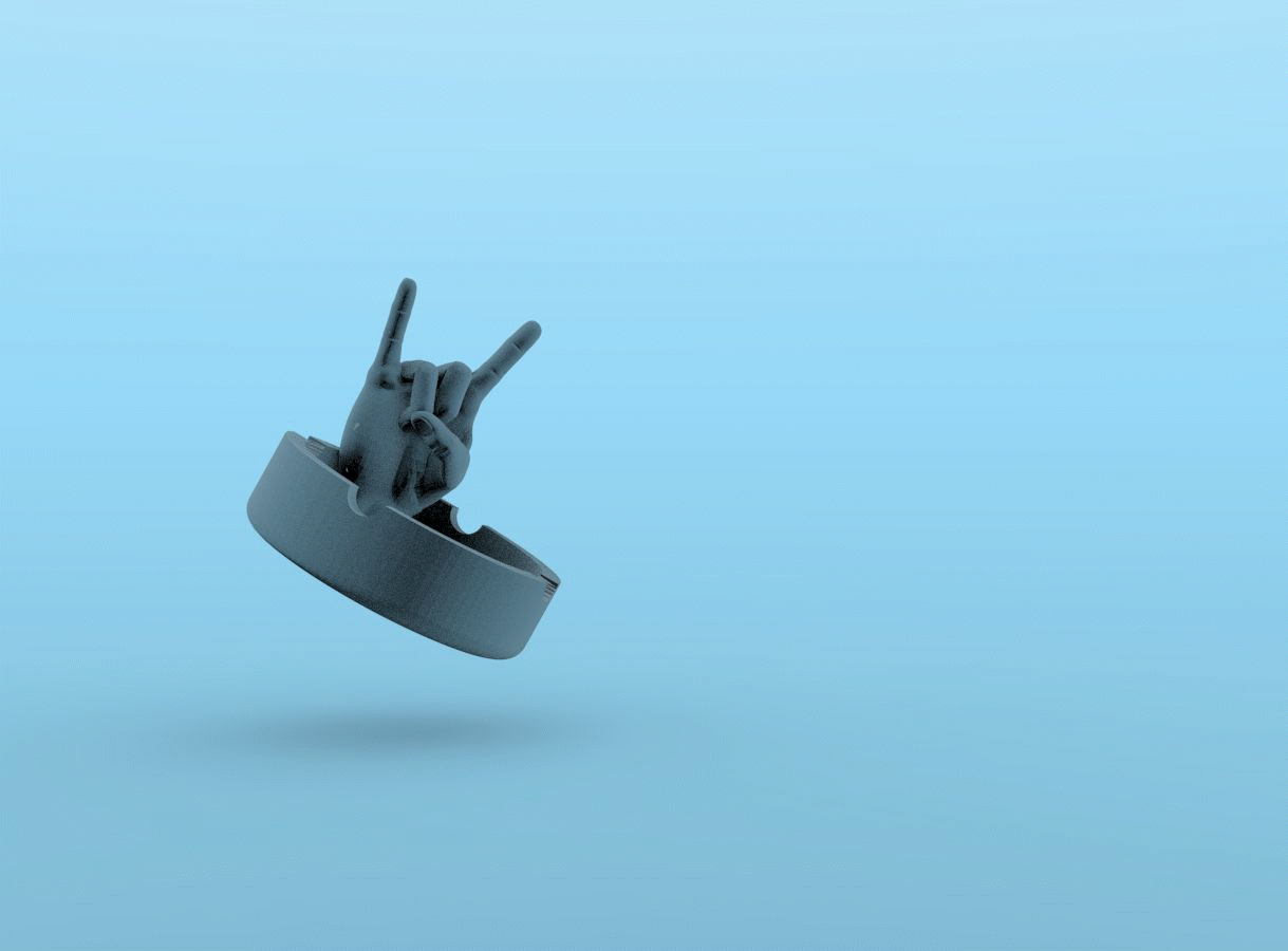happy ashtray 3d printing 3dart 3dprint kid small stl 3D print model - Mito3D