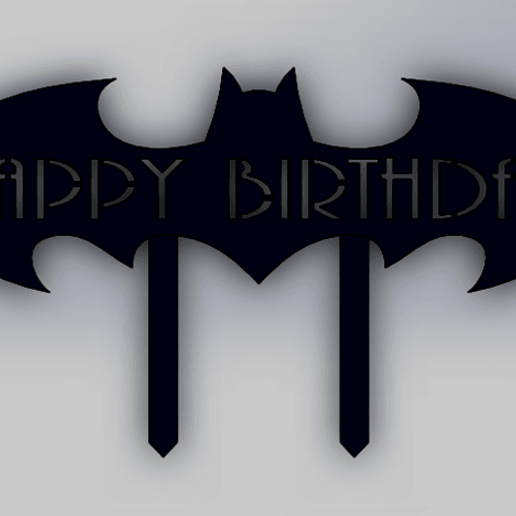happy birthday batman home ornament 3D print model - Mito3D
