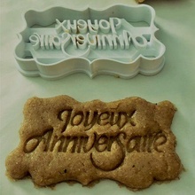 contento cumpleaños Galleta cortador tortas Pastelería partido cocina molde 3d print model - Mito3D