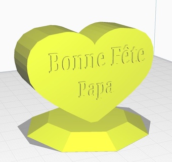 happy birthday dad heart stand Art father fathers support good party feast 3d print model - Mito3D