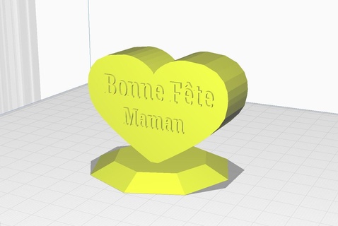 happy birthday mom heart stand Art support good party mothers feast 3d print model - Mito3D