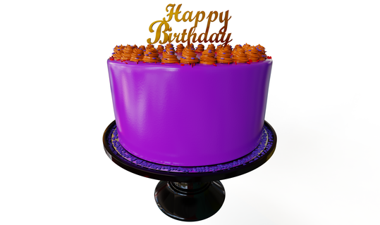 happy birthday text cake topper teddy celebration chocolate decoration anniversary sweet birthday-cake cream chocolate-cake dessert biscuit food-and-drink vanilla food cupcake cookie cake-topper bakery 3d print model - Mito3D