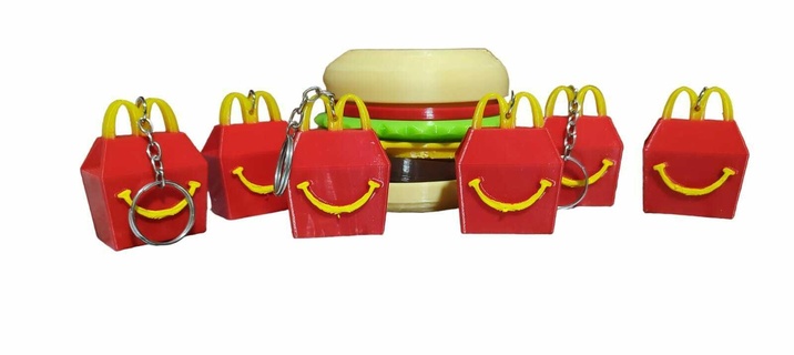 happy box mc little donalds hamburger 3d print model - Mito3D