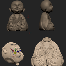 glücklich Buddha zärtlich 3d print model - Mito3D