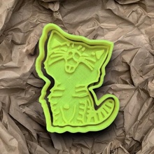 glücklich Katze Plätzchen Cutter Kekse 3d print model - Mito3D