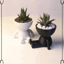 contento niño plantador maceta florero decoración jardín flor 3d print model - Mito3D