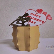 happy children's day custom heart 3d print model - Mito3D