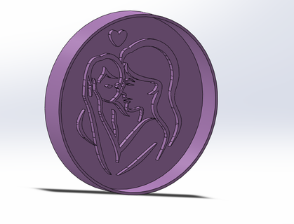 happy cookie mold mothers day 3d print model - Mito3D
