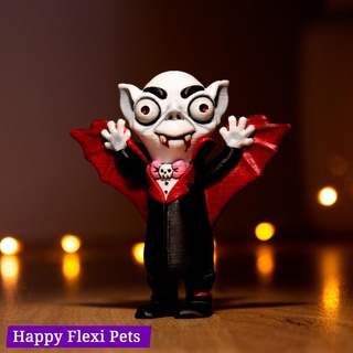 happy count dracula - print place toy vampire halloween 2023 bat monster undead articulated flexi evil horror spooky art mystery dark gothic fantasy 3d print model - Mito3D
