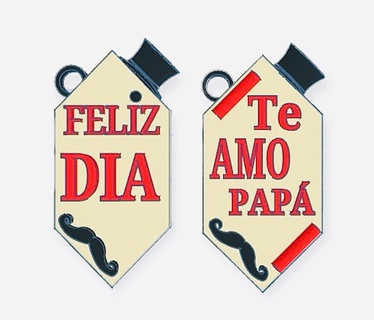 happy daddy's day keychain dad 3d print model - Mito3D