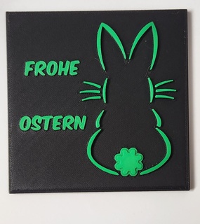 glücklich Ostern Hase 3d print model - Mito3D