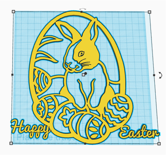 happy easter happy easter  3d print model - Mito3D