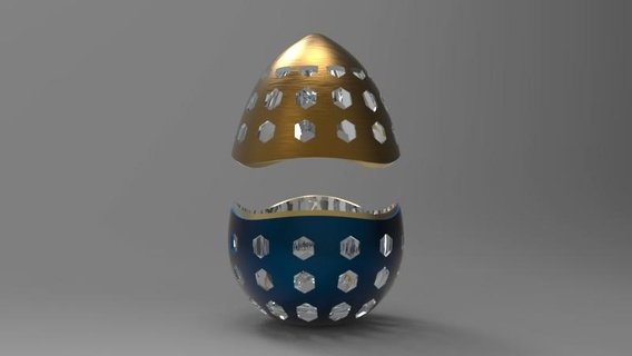 contento Pascua Resurrección huevo panal ester 3d print model - Mito3D